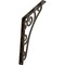 Ekena Millwork Tristan Wrought Iron Bracket, (Single center brace), Antiqued Brass 1 1/2"W x 12"D x 15"H BKTM01X12X15STNABS - alternate 1